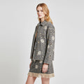 Womens Gray Cutwork jacket